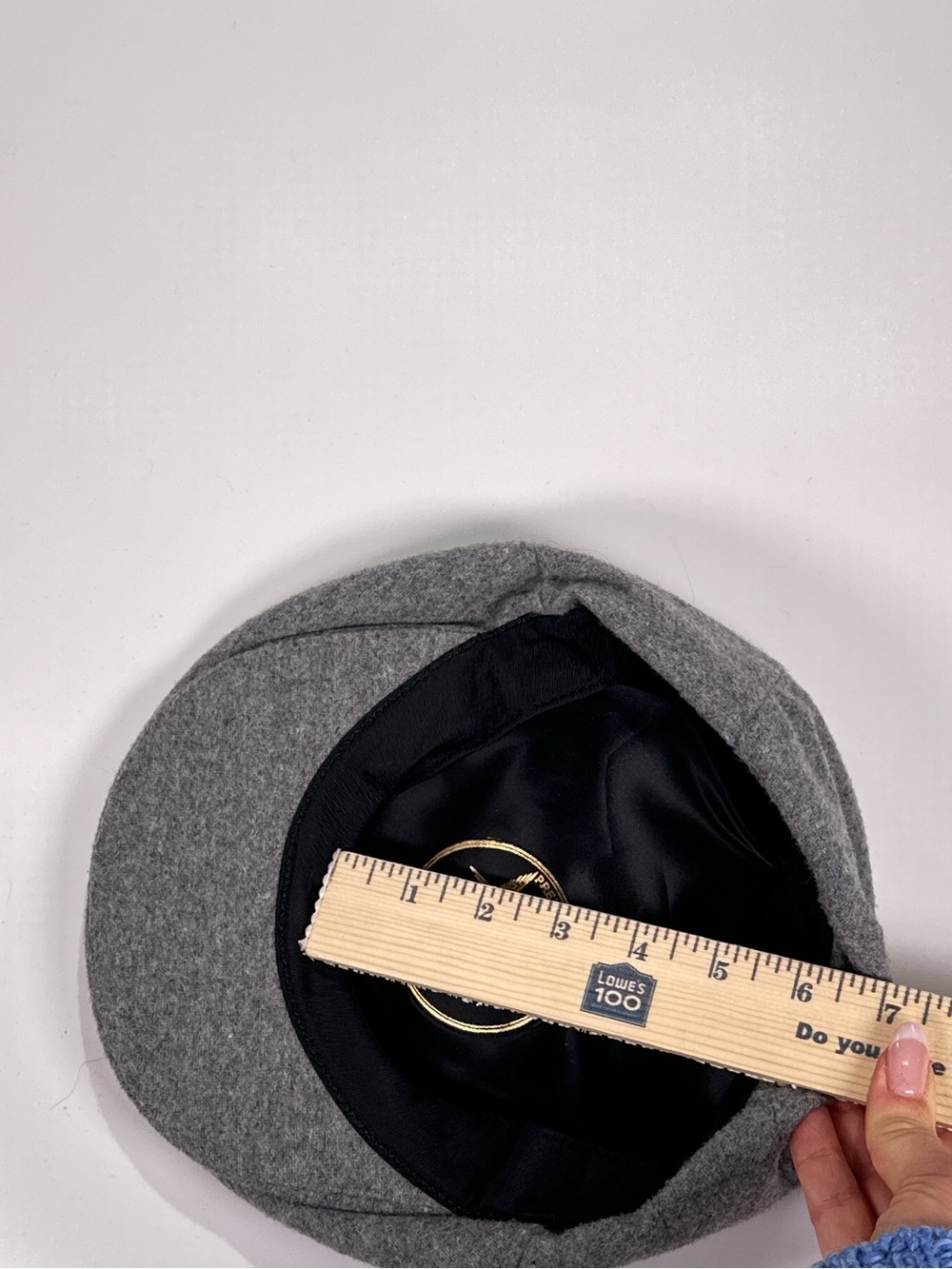 Knox New York Vintage Premier Flat Cap Wool Blend Grey Size 7 - Picture 7 of 8